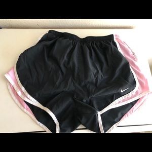 Black and pink Nike Dri-Fit Running Shorts